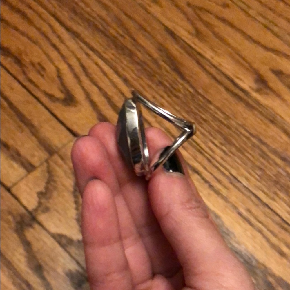 Gray Oval Statement Ring - image 4